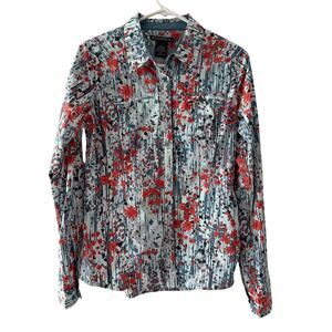ExOfficio Long Sleeves Shirt Women's Button Down NWT Percorsa Print Vented Sz S
